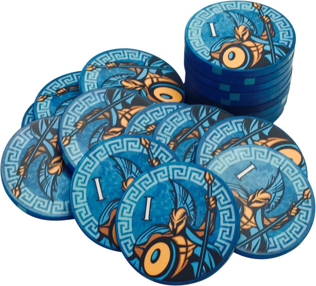 Spartan Warrior 10 Gram Ceramic Poker Chips Sample Pack - 6 Chips