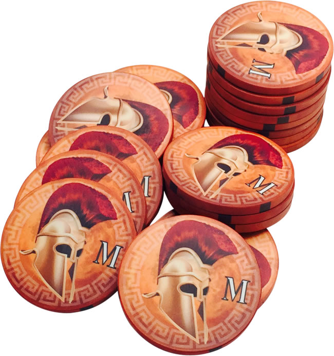 Spartan Warrior 10 Gram Ceramic Poker Chips Sample Pack - 6 Chips