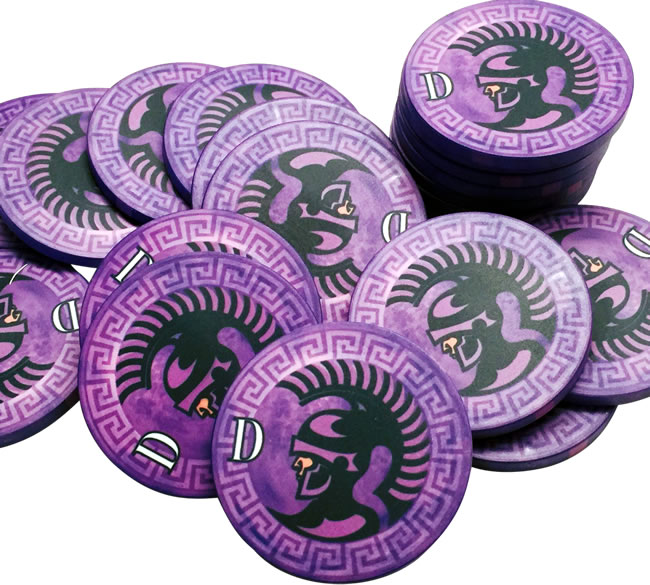 Spartan Warrior 10 Gram Ceramic Poker Chips Sample Pack - 6 Chips