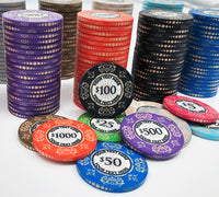 The Victorian Custom Ceramic Poker Chip Sample Pack - Stacks