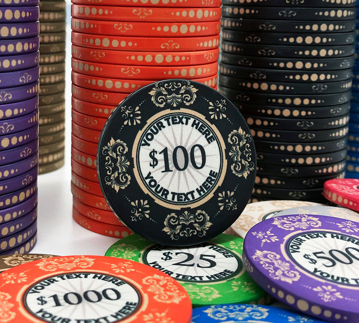 10 Gram Ceramic Custom Poker Chips - Semi Custom - The Victorian