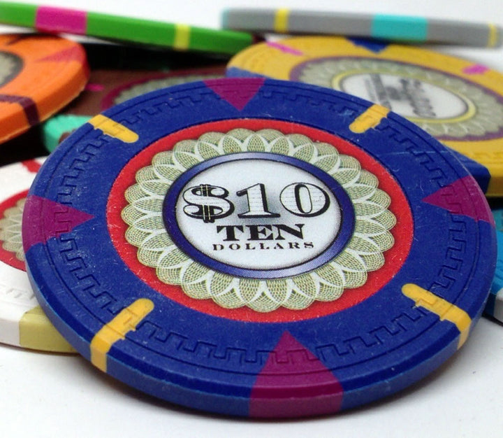 The Mint 13.5 Gram Clay Poker Chips in Acrylic Carrier - 600 Ct.