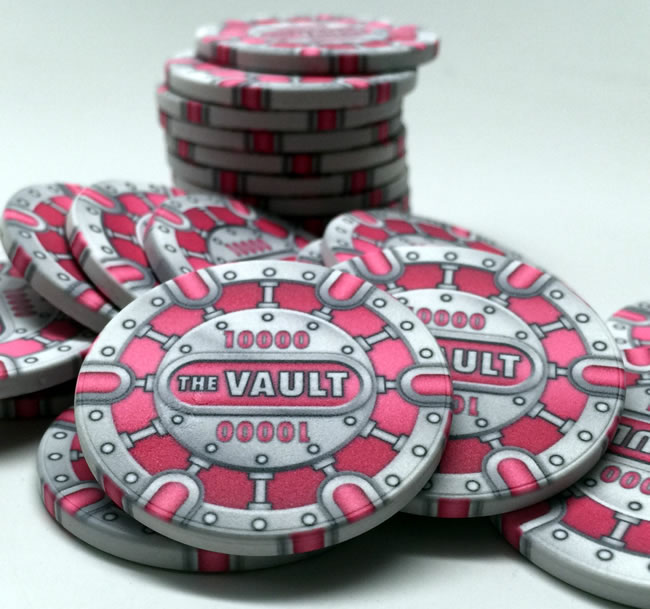 The Vault Series 10 Gram Ceramic Custom Poker Chip Sample Pack - 8 chips