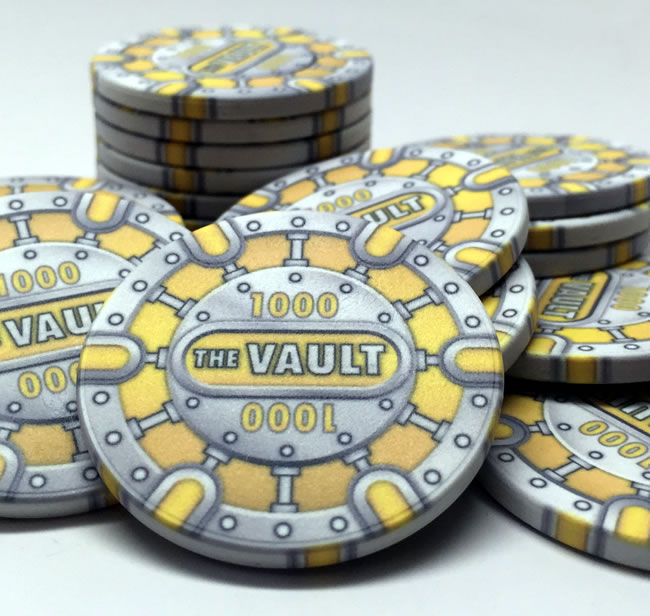 The Vault Series 10 Gram Ceramic Custom Poker Chip Sample Pack - 8 chips