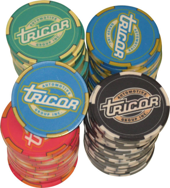 10 Gram Ceramic Custom Poker Chips - Full Custom Design Sample Pack - 7 chips