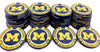 UNIVERSITE OF MICHIGAN - 39MM CUSTOM CERAMIC GAMING POKER CHIPS