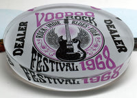 Crystal Poker Dealer Button Chip Side View - Voodoo Rock Festival