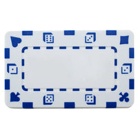 Rectangular Blank White Poker Plaques - Qty 5