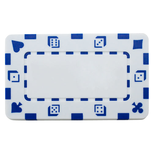 Rectangular Blank White Poker Plaques - Qty 5