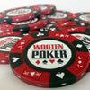 Custom Printed Aluminum Poker Chip Set with 14 Gram Clay Ace King & Suits Poker Chips - 300 Chips