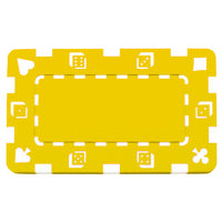 Rectangular Blank Yellow Poker Plaques - Qty 5