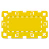 Rectangular Blank Yellow Poker Plaques - Qty 5